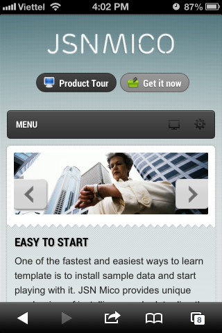 Mobile layout overview